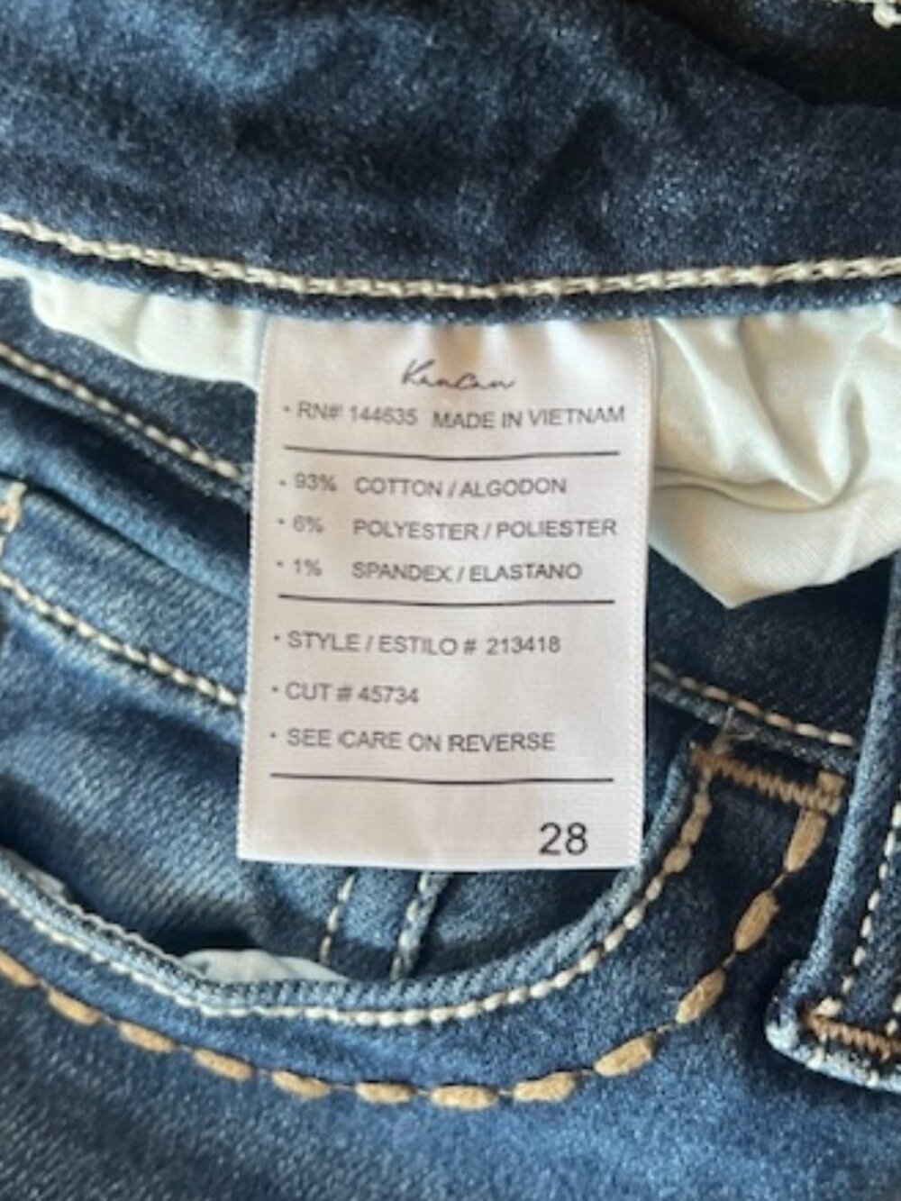 KanCan Boot Cut Stretch Five Pocket Comfort Fit Denim Jeans Woman's 28 - Picture 12 of 12